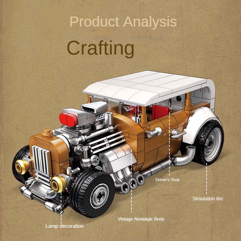 Retro vintage car building blo - Vintage Collectible Toy Cars 评论和价格