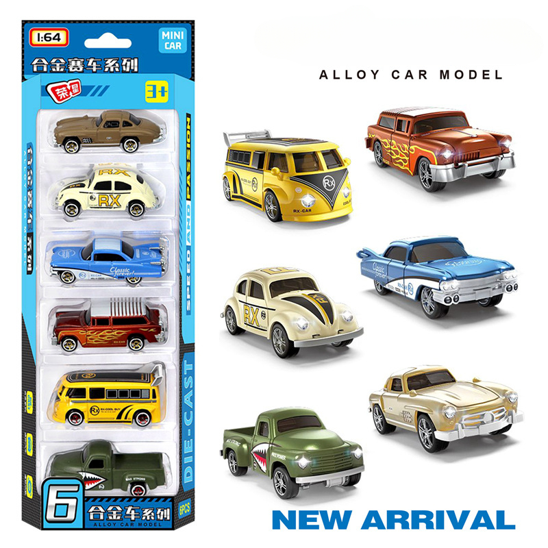 1:64 Alloy retro racing car 6- - Vintage Collectible Toy Cars 评论和价格